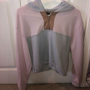 pacsun color blocked quarter zip size XS
